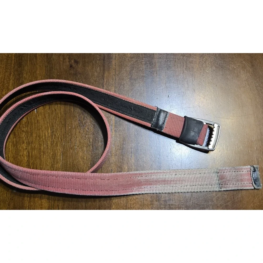 Ladder 34 Recycled Fire Hose Belt Adjustable Red Grip Decommissioned Web Buckle